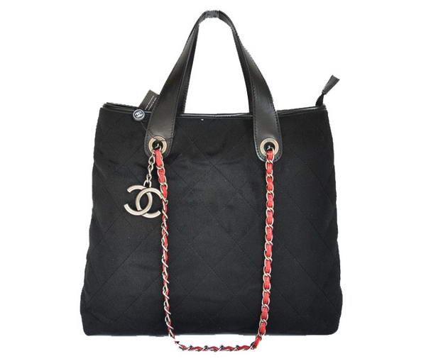 Replica Chanel A66709 Fabric Tote Bag Black On Sale